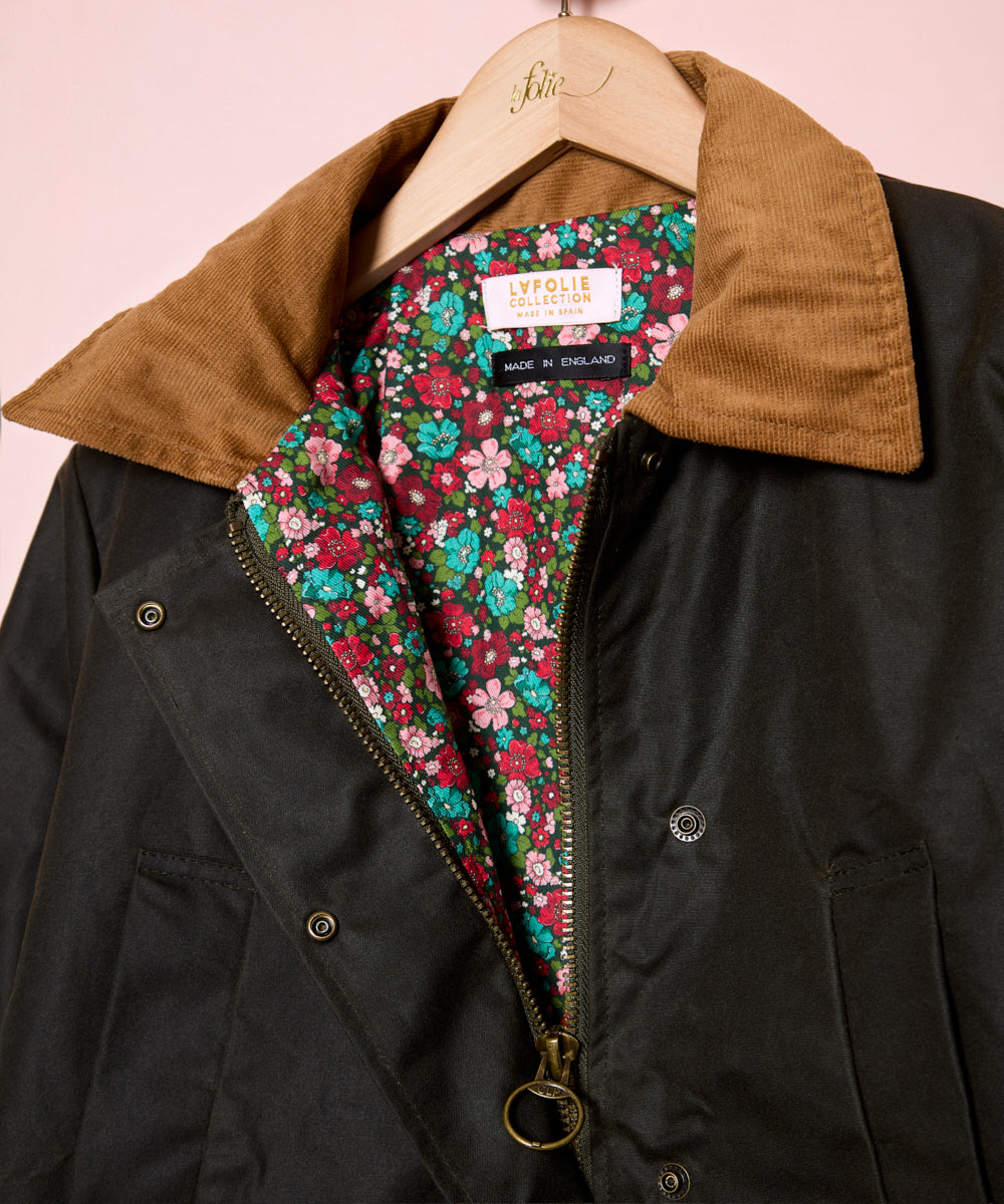 Matilda Green Wax Parka