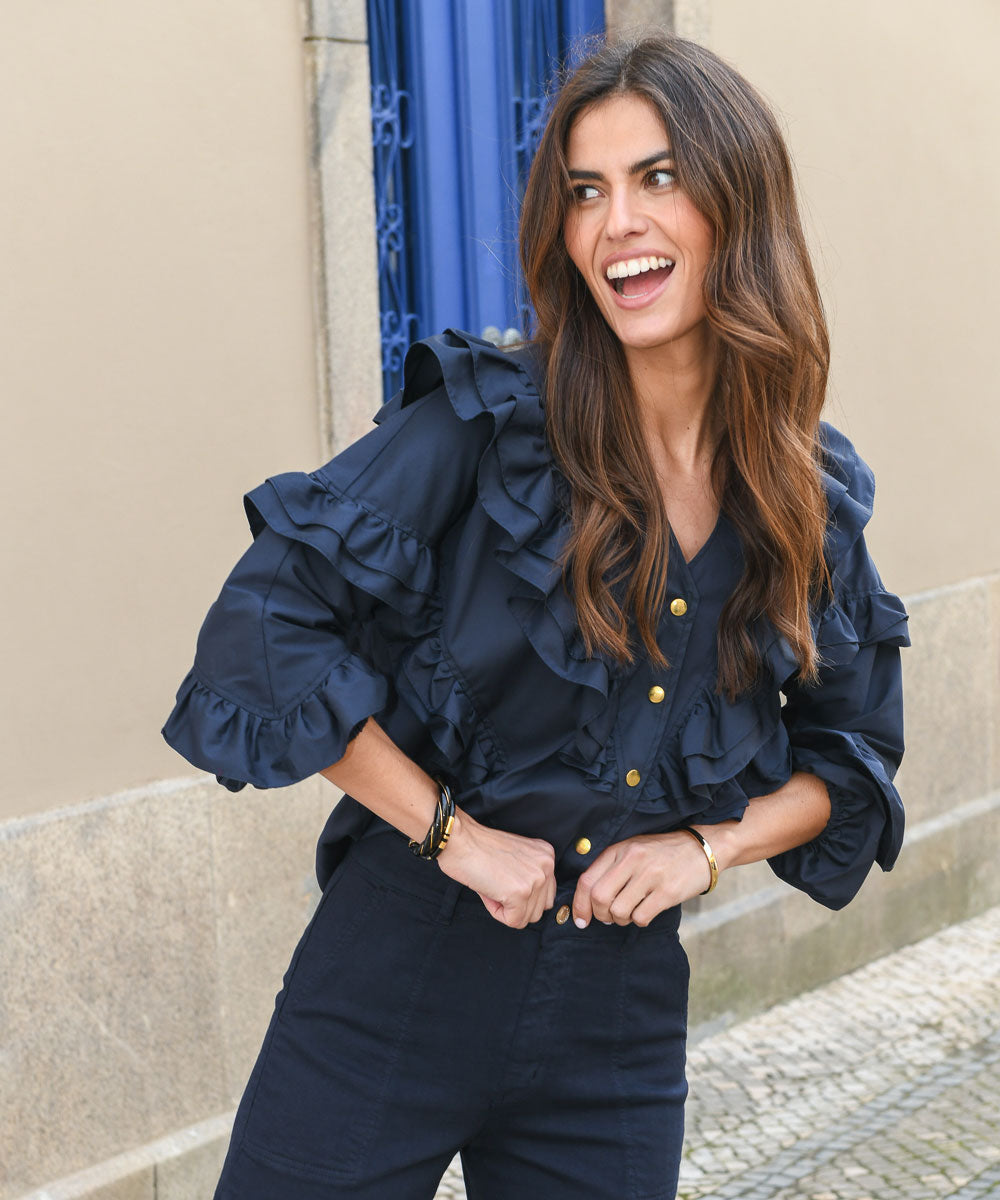 Camisa Moniz Rufles